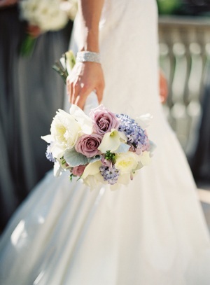 Lavender and Cream Bouquet With Dusty Miller