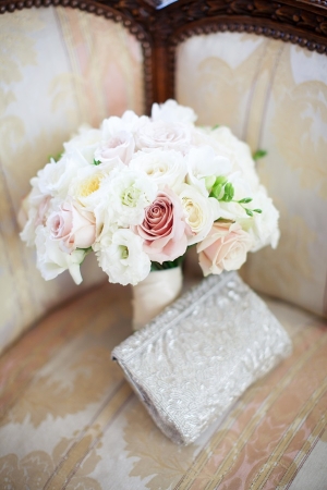 Pastel Bridal Bouquet With Satin Ribbon