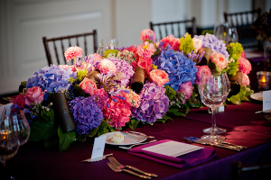 Purple and Fuchsia Wedding Flowers