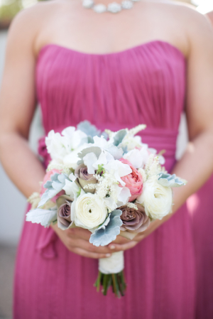 Rose Ranunculus and Dusty Miller Bouquet