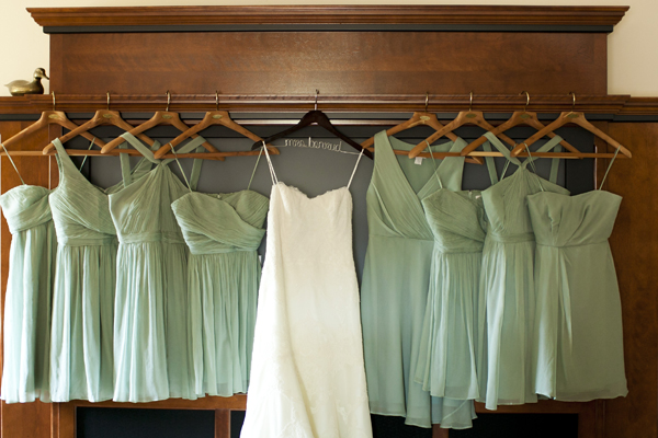 Short Mint Green Bridesmaids Dresses