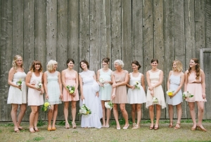 Soft Pastel Bridesmaids Dresses
