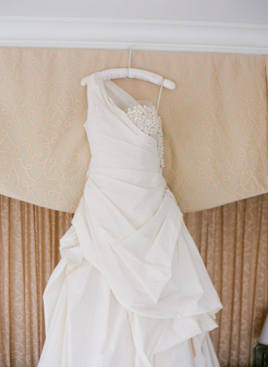 Strapless One Shoulder Wedding Gown