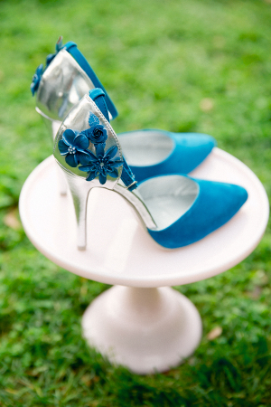Turquoise and Silver Heels