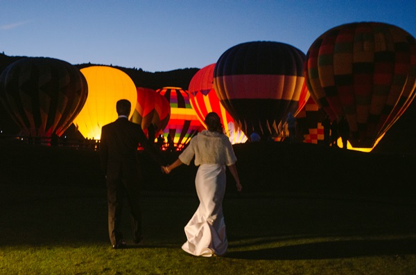 Hot Air Balloons at Wedding