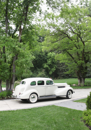 Vintage White Getaway Car