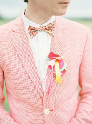 Colorful Fabric Boutonniere