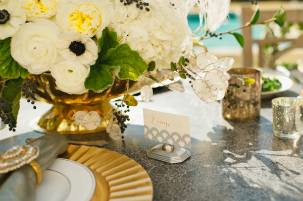 1920s Gold and Silver Tablescape
