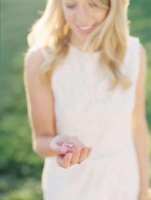 Baby Pink Manicure Engagement Photo Ideas