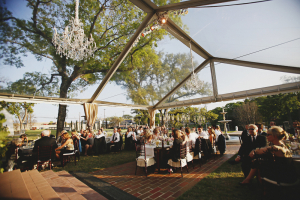 Clear Reception Tent With Chandeliers