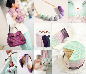 Cool Mint Purple Wedding Colors