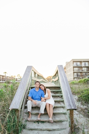 Couple on Beach Steps