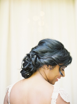 Curled Bridal Updo Ideas