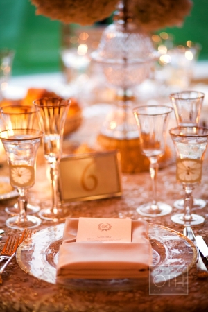 Gold and Pale Pink Table Decor