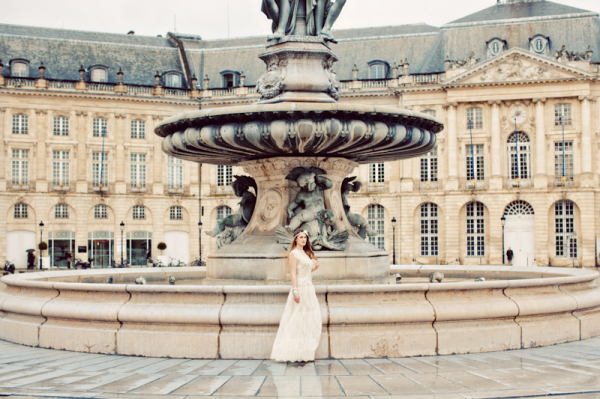 Historic Fountain in Bordeaux France