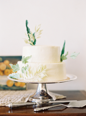 Leaf Inspired Wedding Cake