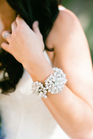 Rhinestone Flower Bracelet Bridal Jewelry