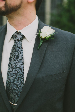 Black and Gray Paisley Tie