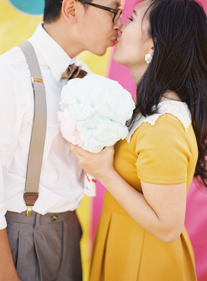 Couple Holding Cotton Candy