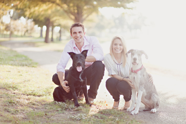 Couple Portrait With Dogs