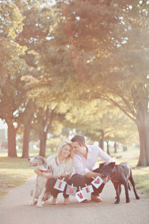 Couple With Dogs in Park