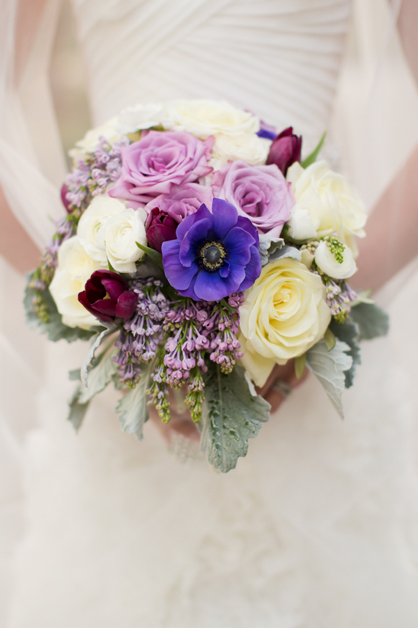 Cream Lavender and Plum Bouquet