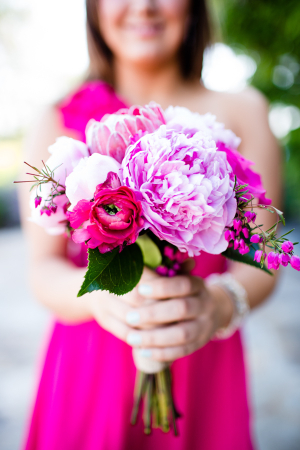 Hot Pink Bridesmaids Bouquet