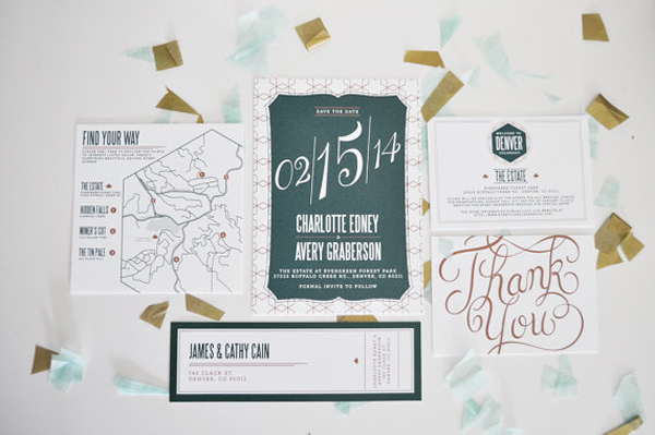 Invitation Suite and Thank You Note