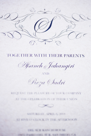 Monogrammed Wedding Invitation