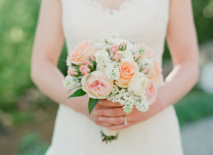 Peach and Ivory Bouquet