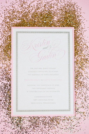 Pink Gold Wedding Stationery