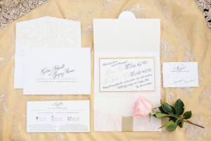 Pink and Gold Wedding Stationery