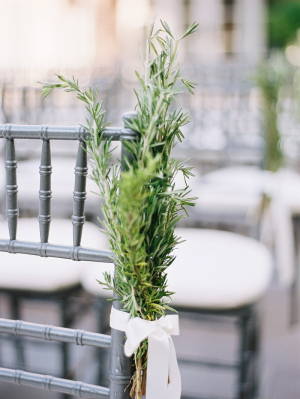Rosemary Tied on Chairs Aisle Decor