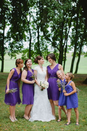Short Purple Bridesmaids Dresses