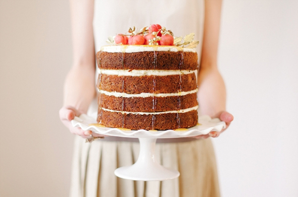 Simple Winter Naked Cake