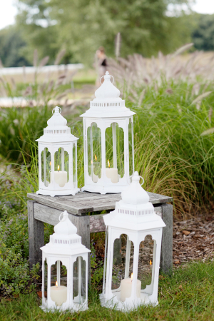 White Lanterns With Candles