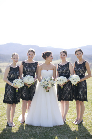 Black Lace Bridesmaids Dresses1