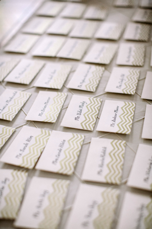 Chevron Striped Place Cards