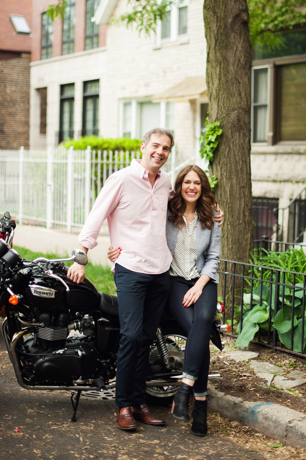 Engagement Photos on Motorcycle
