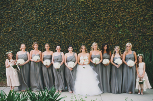 Long Light Gray Bridesmaids Dresses