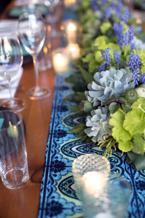 Turquoise and Green Table Decor Ideas