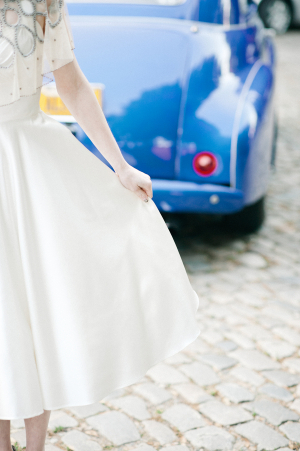Vintage Bridal Dress With Satin Skirt