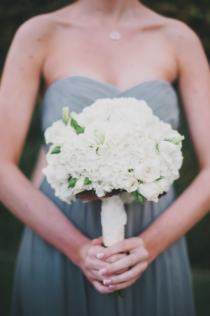 White Rose and Hydrangea Bouquet