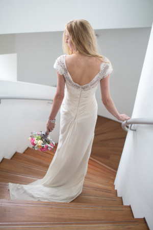 Beaded V Back on Bridal Gown