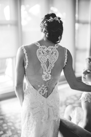 Beautiful Applique Backed Gown