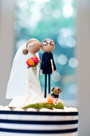 Cake Topper Couple and Dog