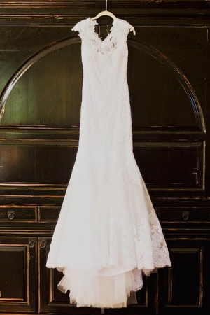 Cap Sleeve Lace Wedding Gown
