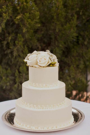 Classic White Fondant Wedding Cake