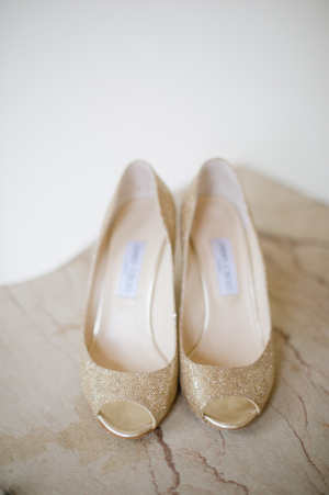 Gold Glitter Bridal Shoes