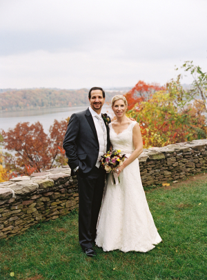 Outdoor Wedding Portrait With Fall Color